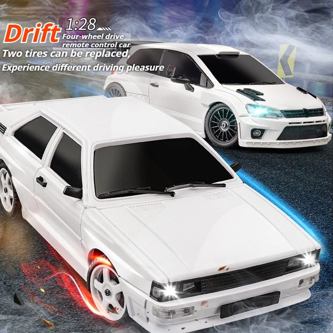 Amazon.co.jp: 1:28スケール高速RCドリフトカー、2.4Gフル